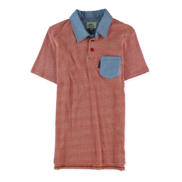 Ecko Unltd. Mens Pique Solid Color Pocket Polo Shirt, red, L - Picture 1 of 1